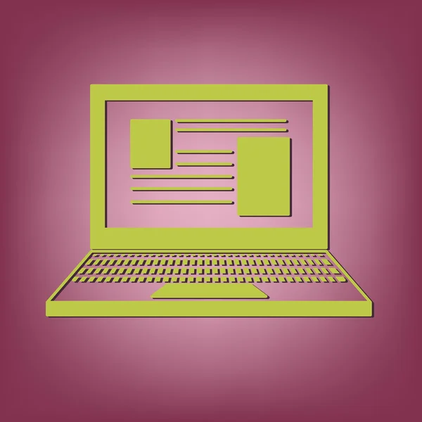 Notebook laptop icon. — Stock Vector