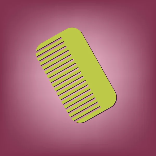 Peine barbería símbolo — Vector de stock