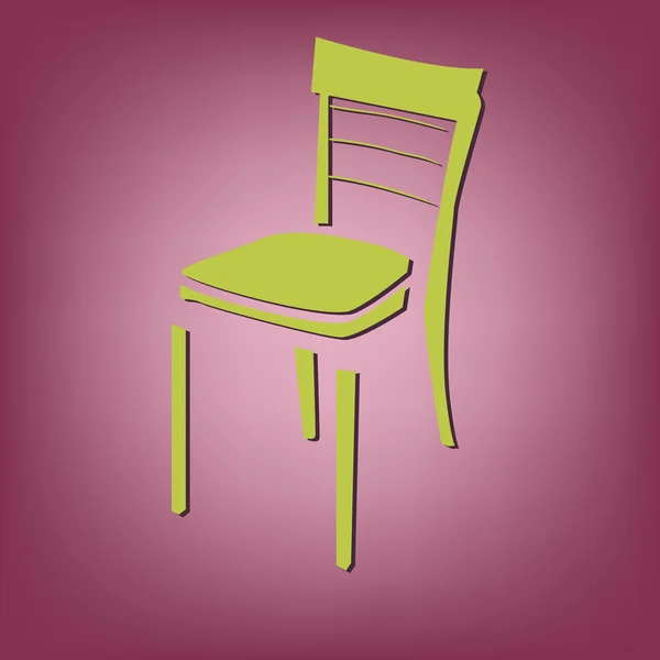 Icona della sedia. mobili simbolo — Vettoriale Stock
