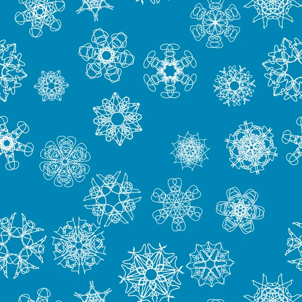 Modèle sans couture flocon de neige — Image vectorielle