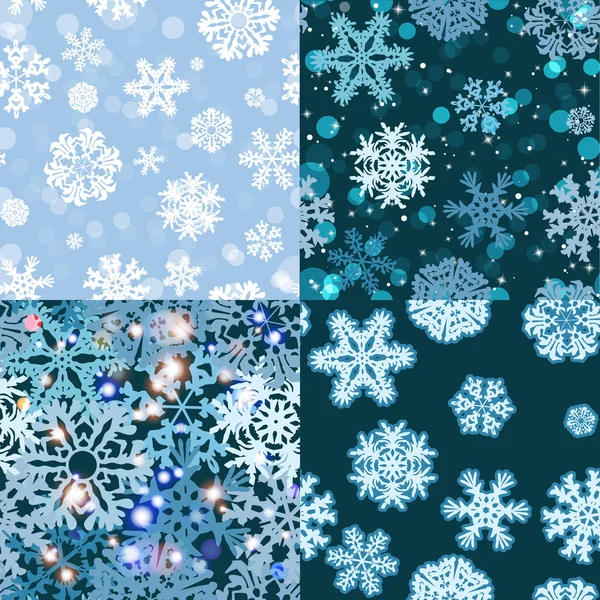 Copo de nieve patrón sin costura — Vector de stock