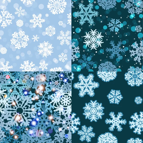 Snowflake Seamless Pattern — Stock Vector