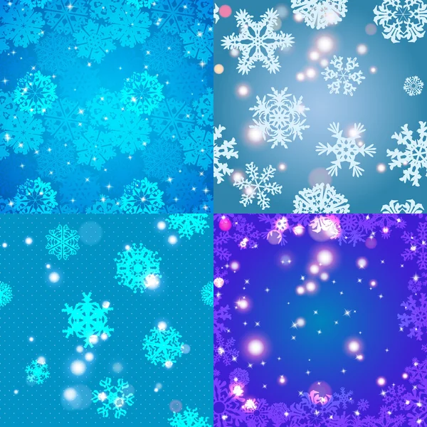 Snowflake Seamless Pattern — Stock Vector