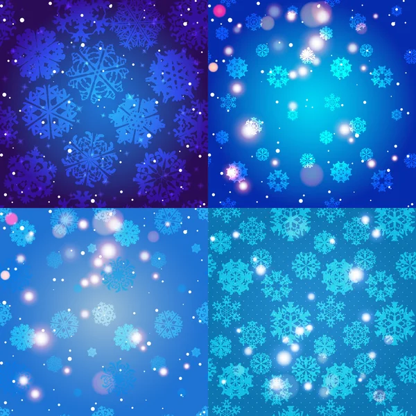 Snowflake Seamless Pattern — Stock Vector