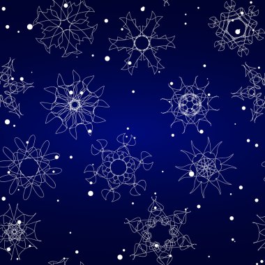 Noel ve yeni yıl kar tanesi desen