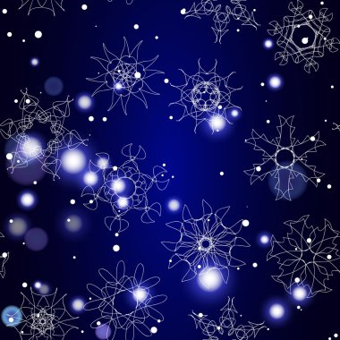 Noel ve yeni yıl kar tanesi desen