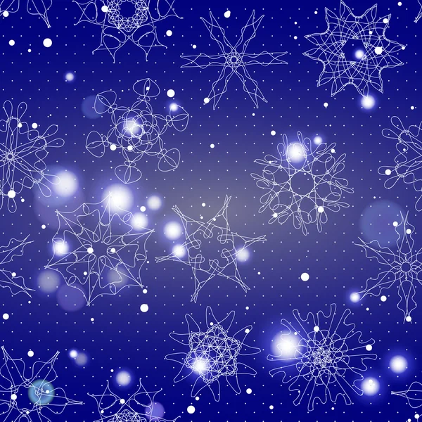 Noel ve yeni yıl kar tanesi desen