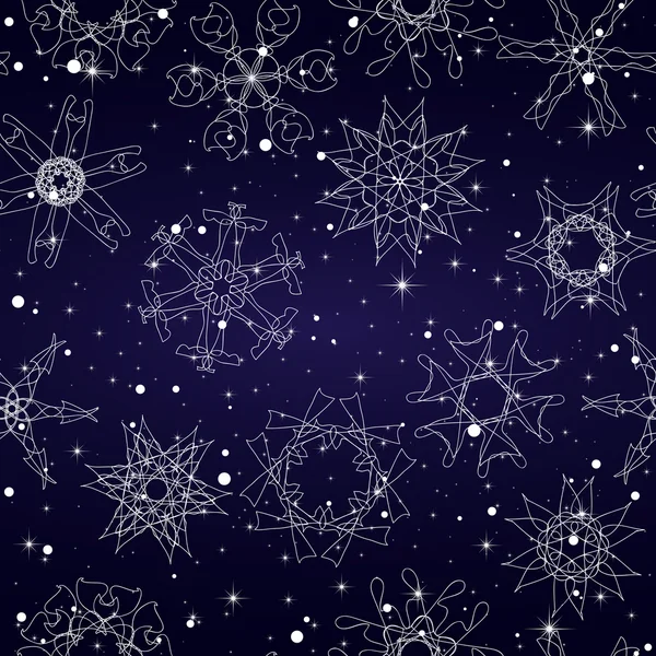 Noel ve yeni yıl kar tanesi desen