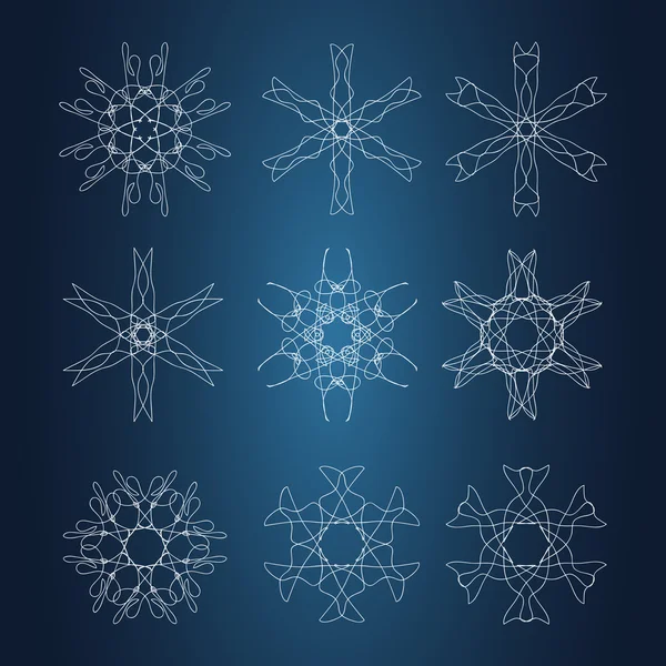 Noel ve yeni yıl kar tanesi Set