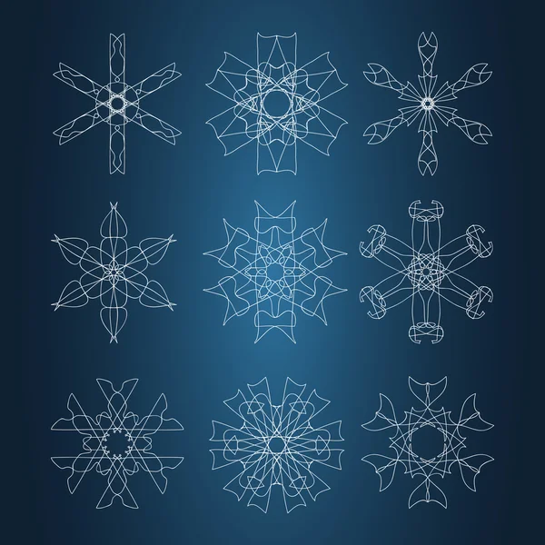 Noel ve yeni yıl kar tanesi Set