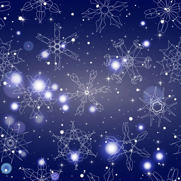 Boże Narodzenie i nowy rok wzór Snowflake — Wektor stockowy