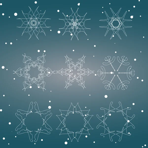 Noel ve yeni yıl kar tanesi Set