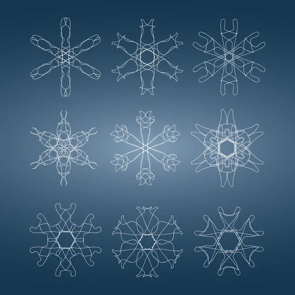 Noel ve yeni yıl kar tanesi Set