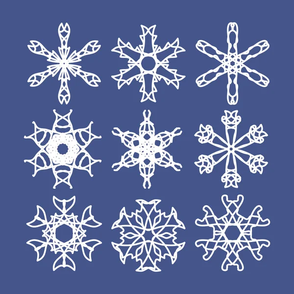 Noel ve yeni yıl kar tanesi Set