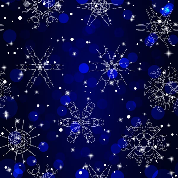 Natal e Ano Novo Snowflake Pattern — Vetor de Stock