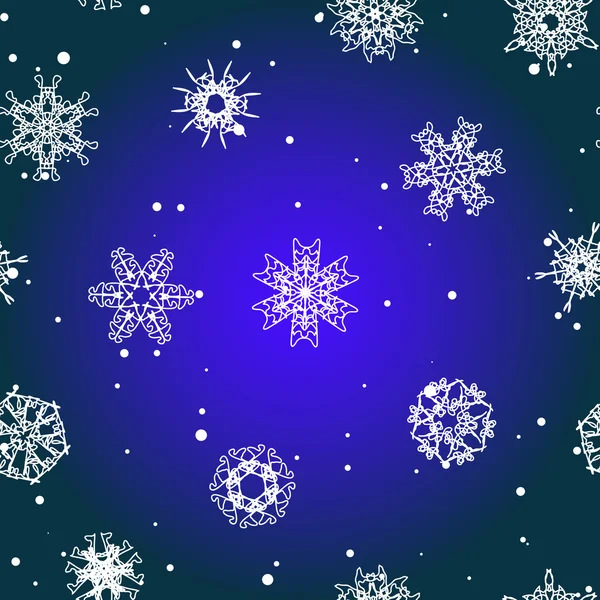 Jul snöflinga mönster — Stock vektor
