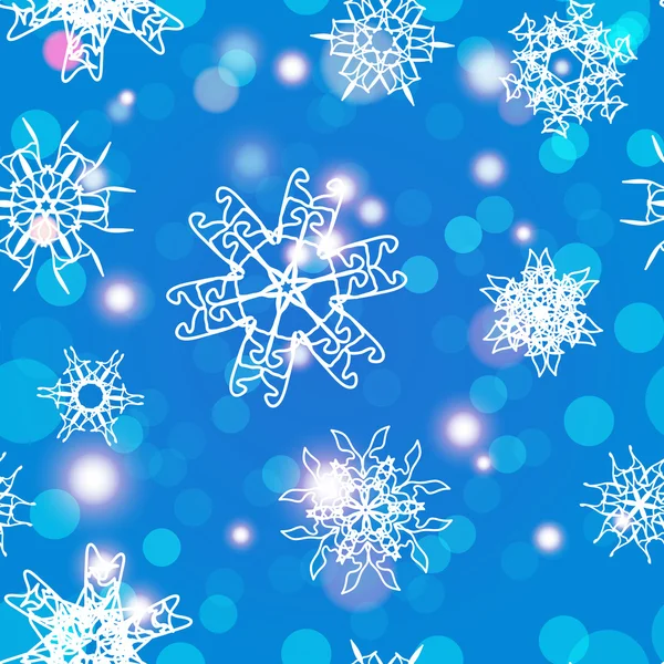 Jul snöflinga mönster — Stock vektor
