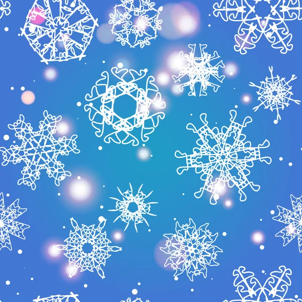 Modello di fiocco di neve di Natale — Vettoriale Stock