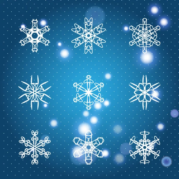 Kerstmis Snowflake instellen — Stockvector