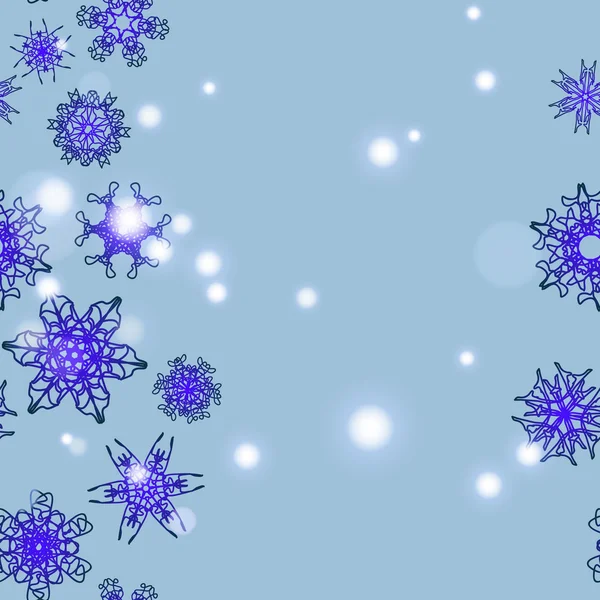 Schneeflockenmuster zu Weihnachten — Stockvektor