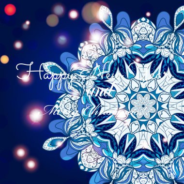 Yeni yıl tebrik kartı.