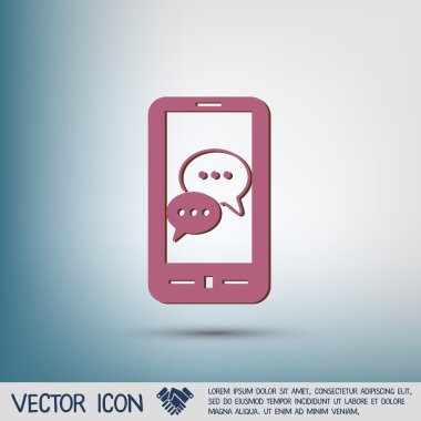 Smartphone ile diyalog konuşan bulut