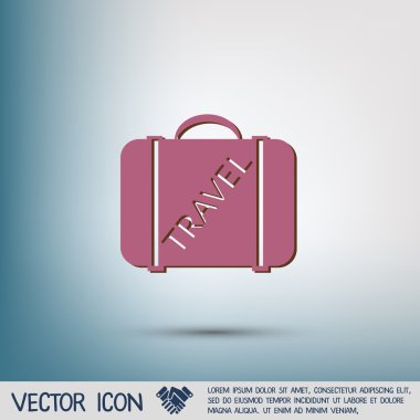 Sembol seyahat etmek simge için bavul