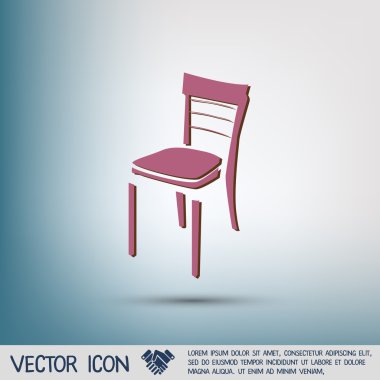 Sandalye mobilya simgesi