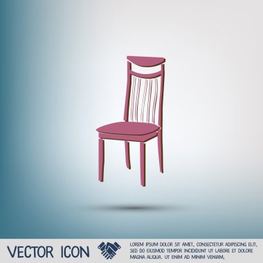 Sandalye simge simge mobilya