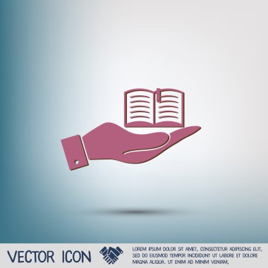 Holding açık kitap işaret