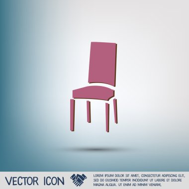 Sandalye simge simge mobilya