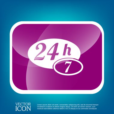 karakter 24 7 simgesi