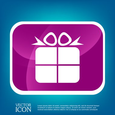 Fiyonklu hediye kutusu simgesi