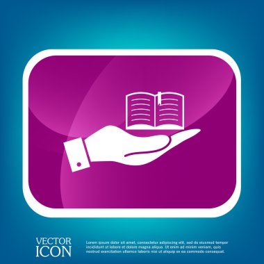 Holding açık kitap işaret