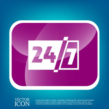 karakter 24 7 simgesi