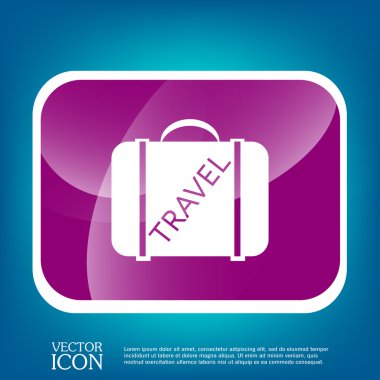 Bavul seyahat için sembolü