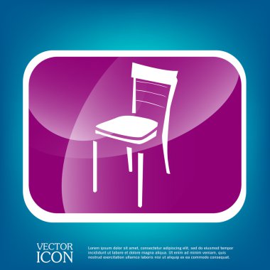 Sandalye sembol mobilya simgesini