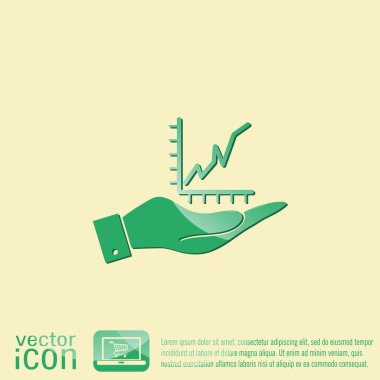 Grafik diyagramı şekil tutan el
