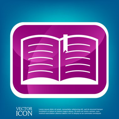 Açık kitap eğitim işareti simgesi