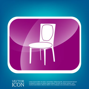 Sandalye sembol mobilya simgesini