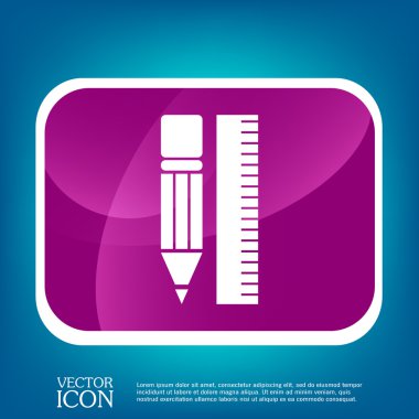 Cetvel ve kalem simgesi