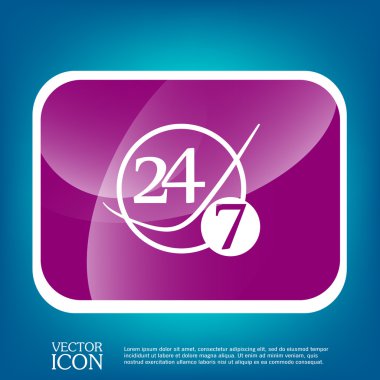 karakter 24 7 simgesi