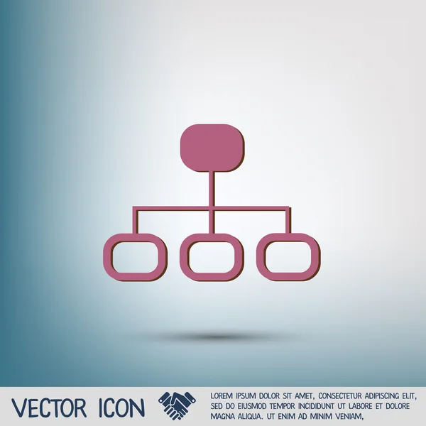 Icono de red del servidor — Vector de stock