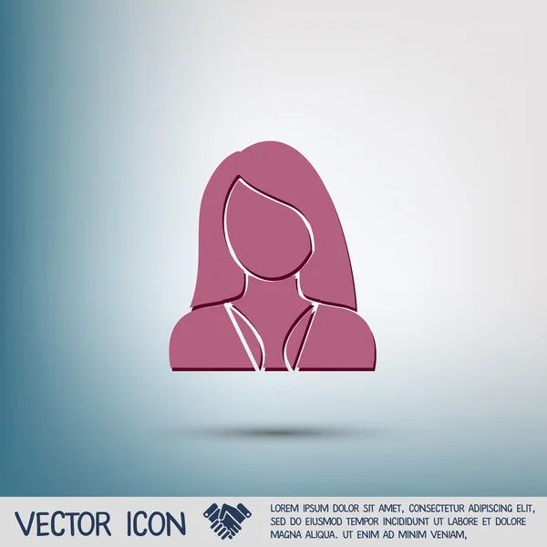 Icône Avatar femelle — Image vectorielle