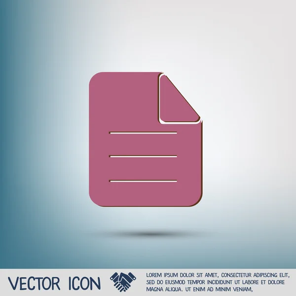 Página del icono del documento — Vector de stock