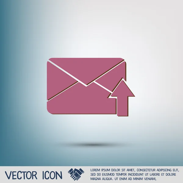 Koperty pocztowe e-mail ikona — Wektor stockowy