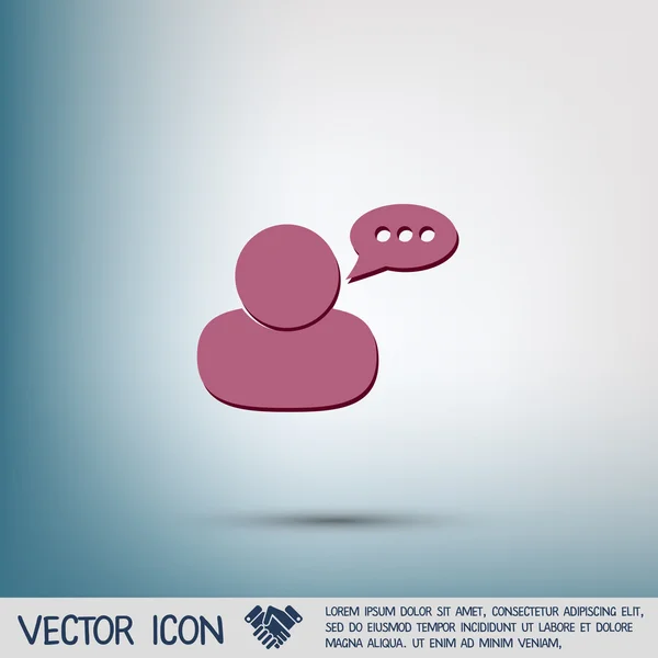 Carácter avatar signo de diálogo — Vector de stock