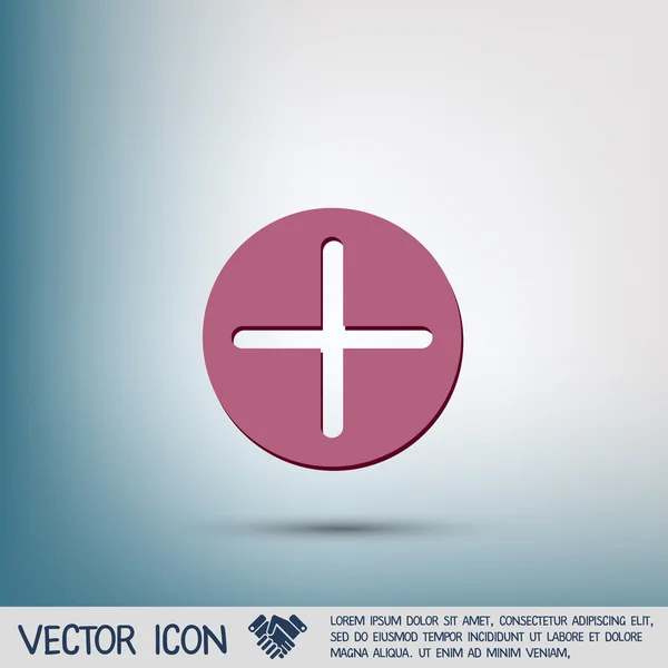 Más icono de signo — Vector de stock