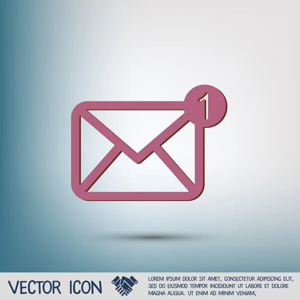 Koperty pocztowe e-mail ikona — Wektor stockowy
