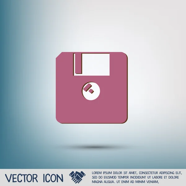 Icono de disquete de computadora — Vector de stock